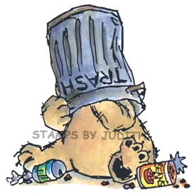 T-36 Lg. Trash Can Bear